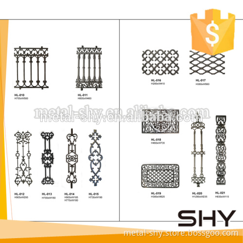forged iron elements design for staircase fence